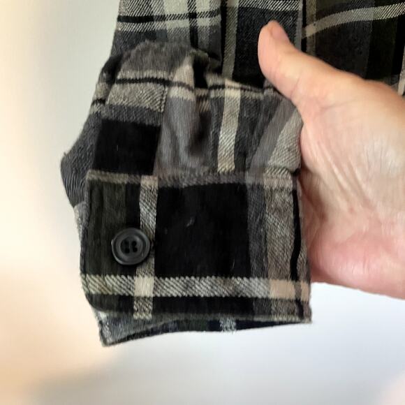 Coleman Plaid Gray Black Green Flannel Shirt Sz XXL - Picture 6 of 6